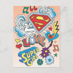 Carte Postale Supergirl Love