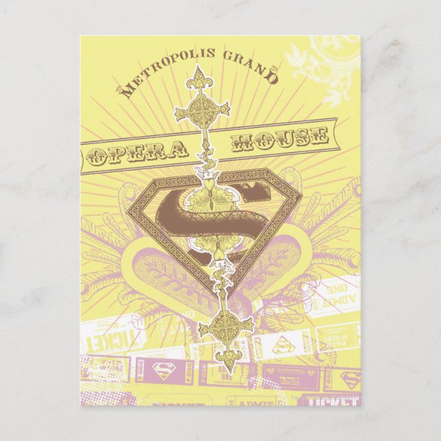 Carte Postale Supergirl Opera House Jaune (Devant)