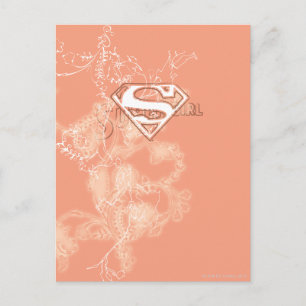 Carte Postale Supergirl Pêche motif floral