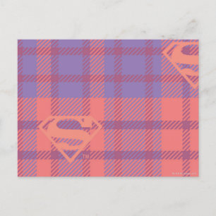 Carte Postale Supergirl Pink and Purple Pattern
