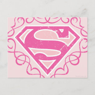 Carte Postale Supergirl Pink Stripes