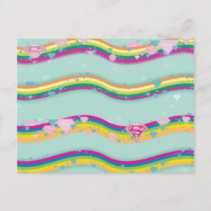 Carte Postale Supergirl Rainbow Waves