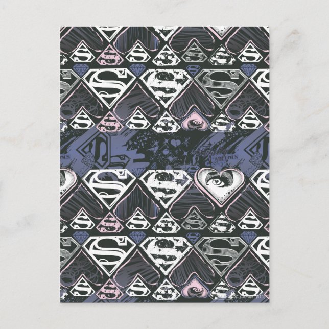 Carte Postale Supergirl Répéter S Motif (Devant)