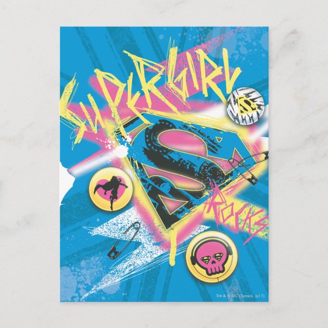 Carte Postale Supergirl Rocks (Devant)