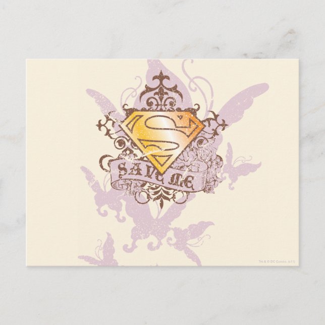 Carte Postale Supergirl Sauvez-moi (Devant)