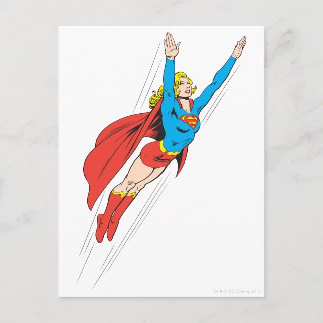 Carte Postale Supergirl s'enfonce haut (Devant)