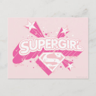 Carte Postale Supergirl Stars et Logo