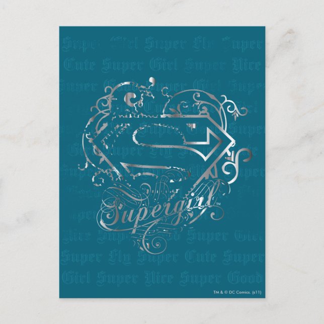 Carte Postale Supergirl Super Fly Super Cute (Devant)