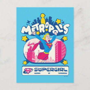 Carte Postale Supergirl Super Pop Femme de Demain