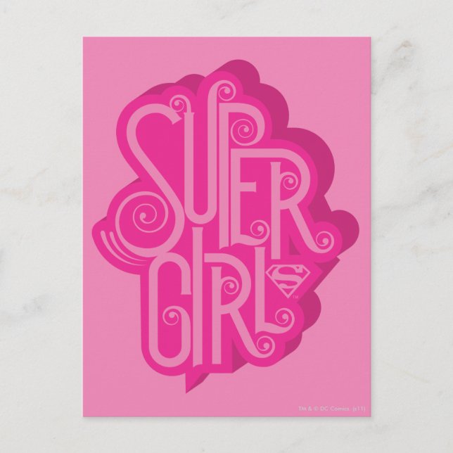 Carte Postale Supergirl Swirl 2 (Devant)