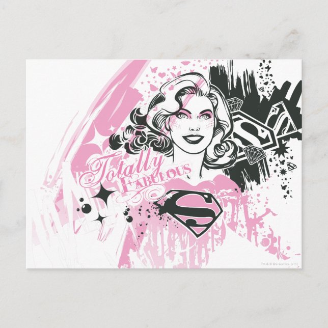 Carte Postale Supergirl Totalement Fabuleux (Devant)