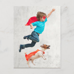 Carte Postale Superhéros de chiens et de chiens