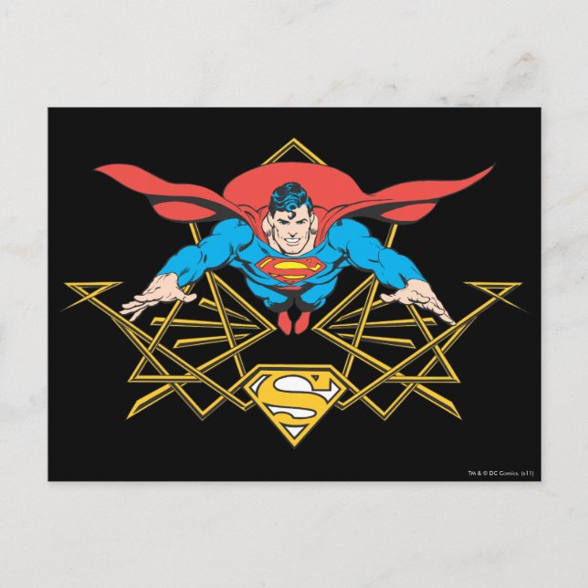 Carte Postale Superman avec logo (Devant)