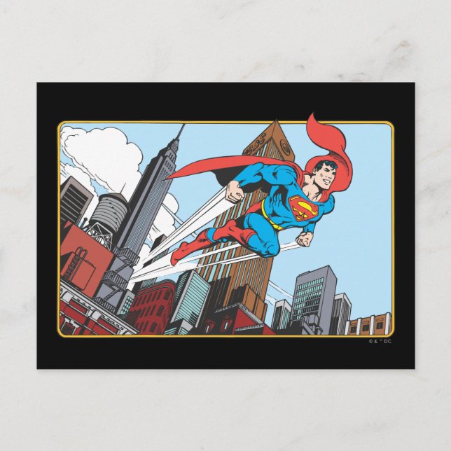 Carte Postale Superman et gratte-ciels (Devant)