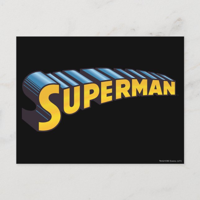 Carte Postale Superman | Logo de nom classique (Devant)