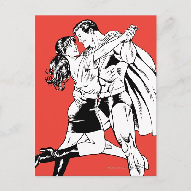 Carte Postale Superman noir et blanc 4 (Devant)