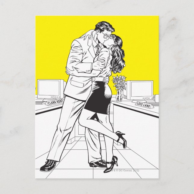 Carte Postale Superman noir et blanc 5 (Devant)