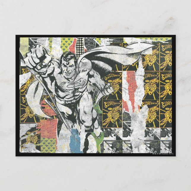 Carte Postale Superman - Rise Up Collage (Devant)