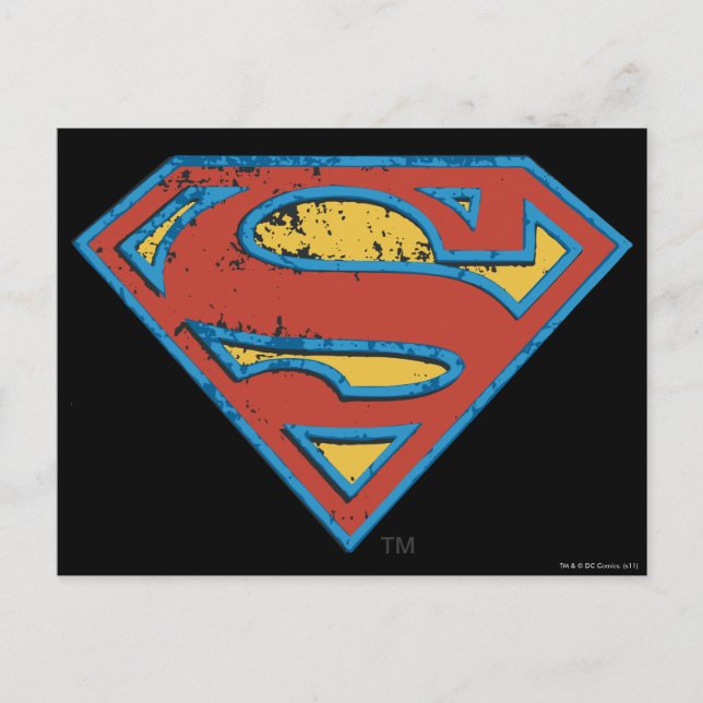 Carte Postale Superman S-Shield | Bleu Plan - Logo (Devant)