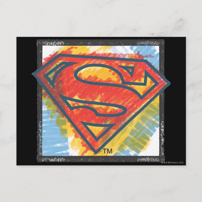 Carte Postale Superman S-Shield | Logo couleur (Devant)