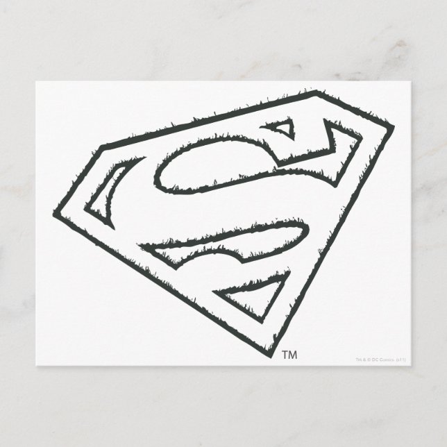Carte Postale Superman S-Shield | Logo de Grunge Sideways (Devant)