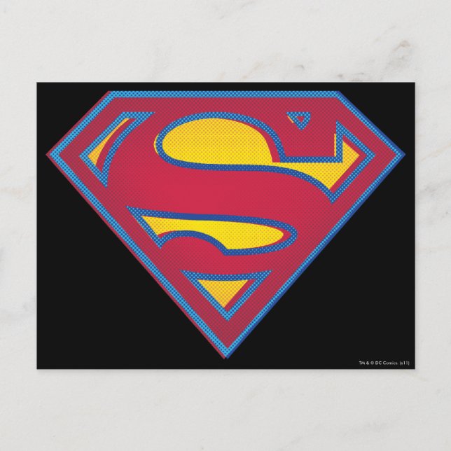 Carte Postale Superman S-Shield | Logo de points (Devant)