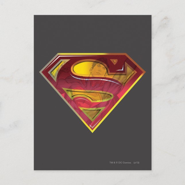 Carte Postale Superman S-Shield | Logo de réflexion (Devant)