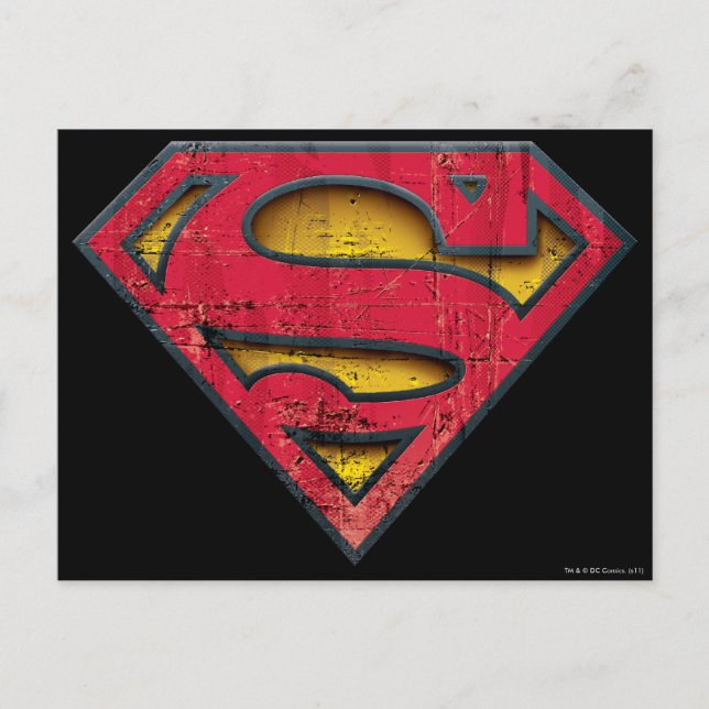 Carte Postale Superman S-Shield | Logo en détresse (Devant)