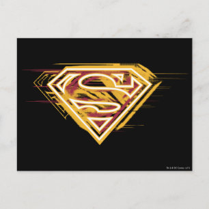 Carte Postale Superman S-Shield   Logo jaune et rouge