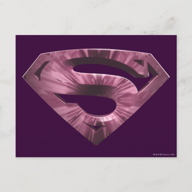 Carte Postale Superman S-Shield | Logo Rose Star Burst (Devant)