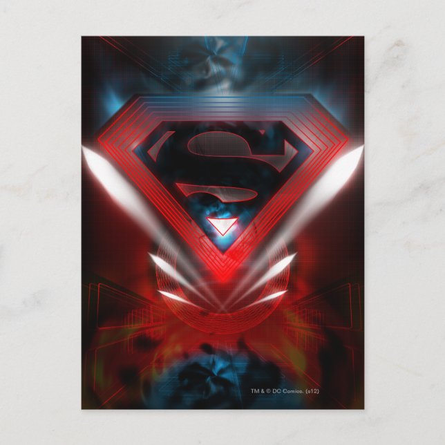 Carte Postale Superman Stylisé | Logo futuriste (Devant)
