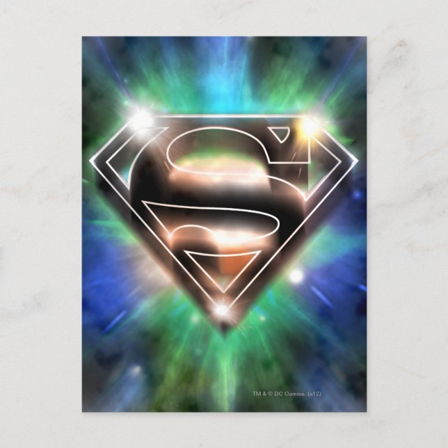 Carte Postale Superman Stylisé | Logo Shiny Burst (Devant)