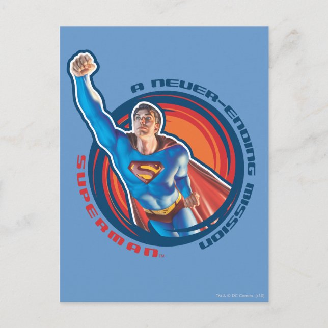 Carte Postale Superman Une mission sans fin (Devant)