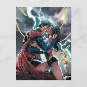 Carte Postale Superman/Wonder Woman Comic Art promotionnel