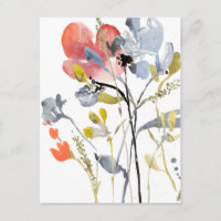 Superposition de fleurs - Fleurs pastel à l'aquare