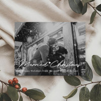 Superposition de photo de mariage moderne de Noël 