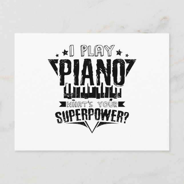 Carte Postale Superpuissance de piano (Devant)