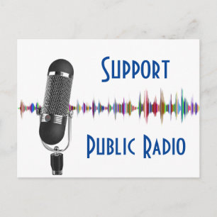 Carte Postale Support de la radio publique (Matte)