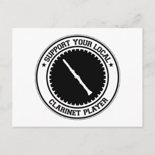 Carte Postale Support de votre lecteur Clarinet local