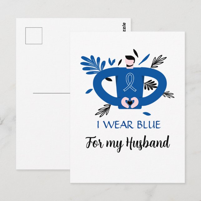 Carte Postale Support du cancer personnalisé (Devant / Derrière)