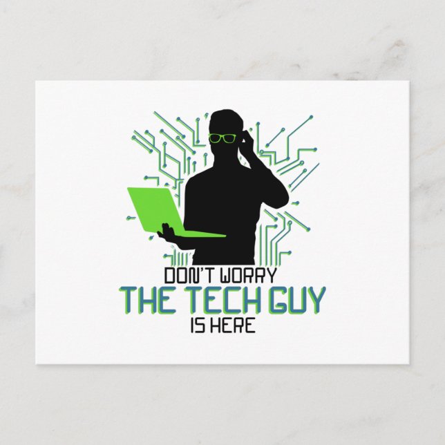 Carte Postale Support Technique Ne Vous Inquiétez Pas Le Technic (Devant)