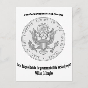 Carte Postale Supreme Court Symbol with quote