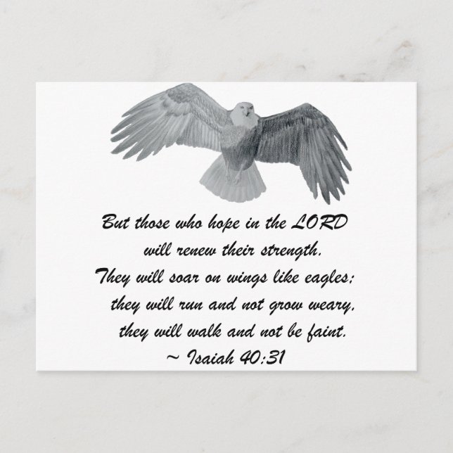 Carte Postale Sur des ailes comme des aigles - Is 40:31 (Devant)