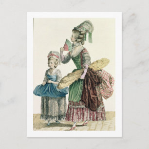 Carte Postale Sur Elegant Dressmaker Delivering her Work, plate 
