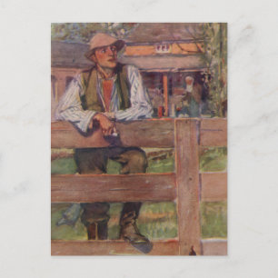 Carte Postale Sur la barrière