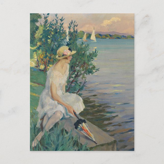 Carte Postale Sur la jetée | Edward Cucuel (Devant)