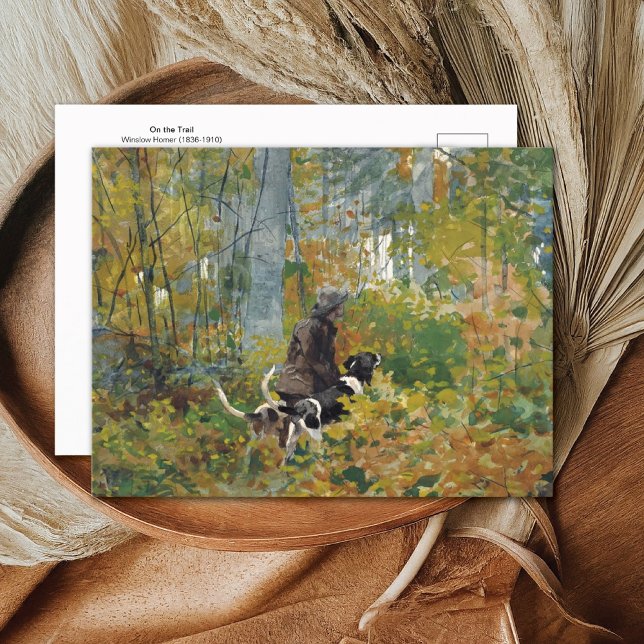 Carte Postale Sur la piste Chasse Chien Winslow Homer (Créateur téléchargé)