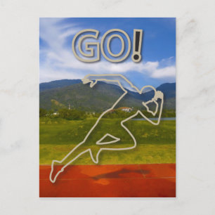 Carte Postale Sur la piste de course