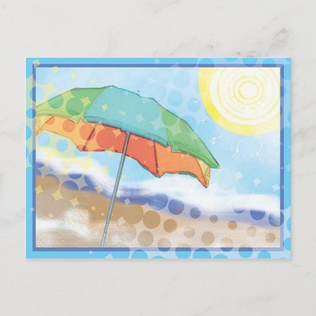 Carte Postale Sur la plage (Devant)