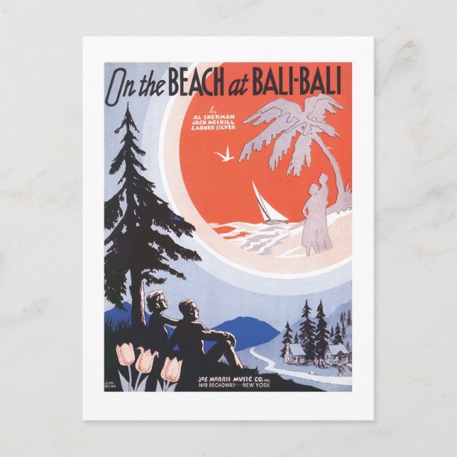 Carte Postale Sur la plage de Bali Songbook Cover (Devant)